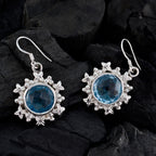 Blue-Topaz-Korean-Rina-multiple-Dangle-Blue-925-Silver-Earring