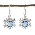Blue-Topaz-Korean-Rina-multiple-Dangle-Blue-925-Silver-Earring