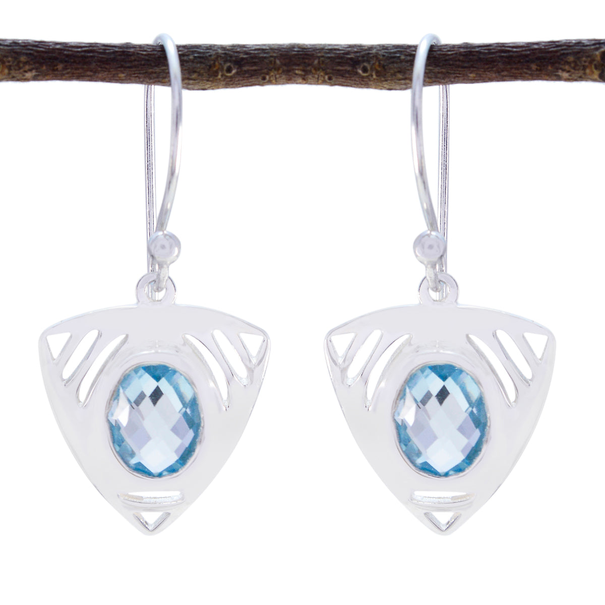 Blue-Topaz-Turkish-Seo-yeon-Solitaire-Dangle-Blue-925-Sterling-Silver-Earring
