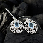Blue-topaz-Turkish-Isabella-Solitaire-Dangle-Blue-92.5-Silver-Earring