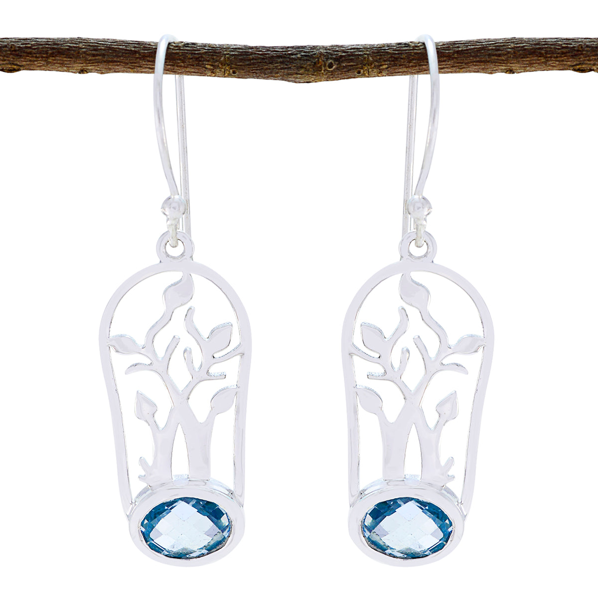 Blue-topaz-American-Penelope-Solitaire-Dangle-Blue-Silver-Earring