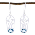 Blue-topaz-American-Penelope-Solitaire-Dangle-Blue-Silver-Earring