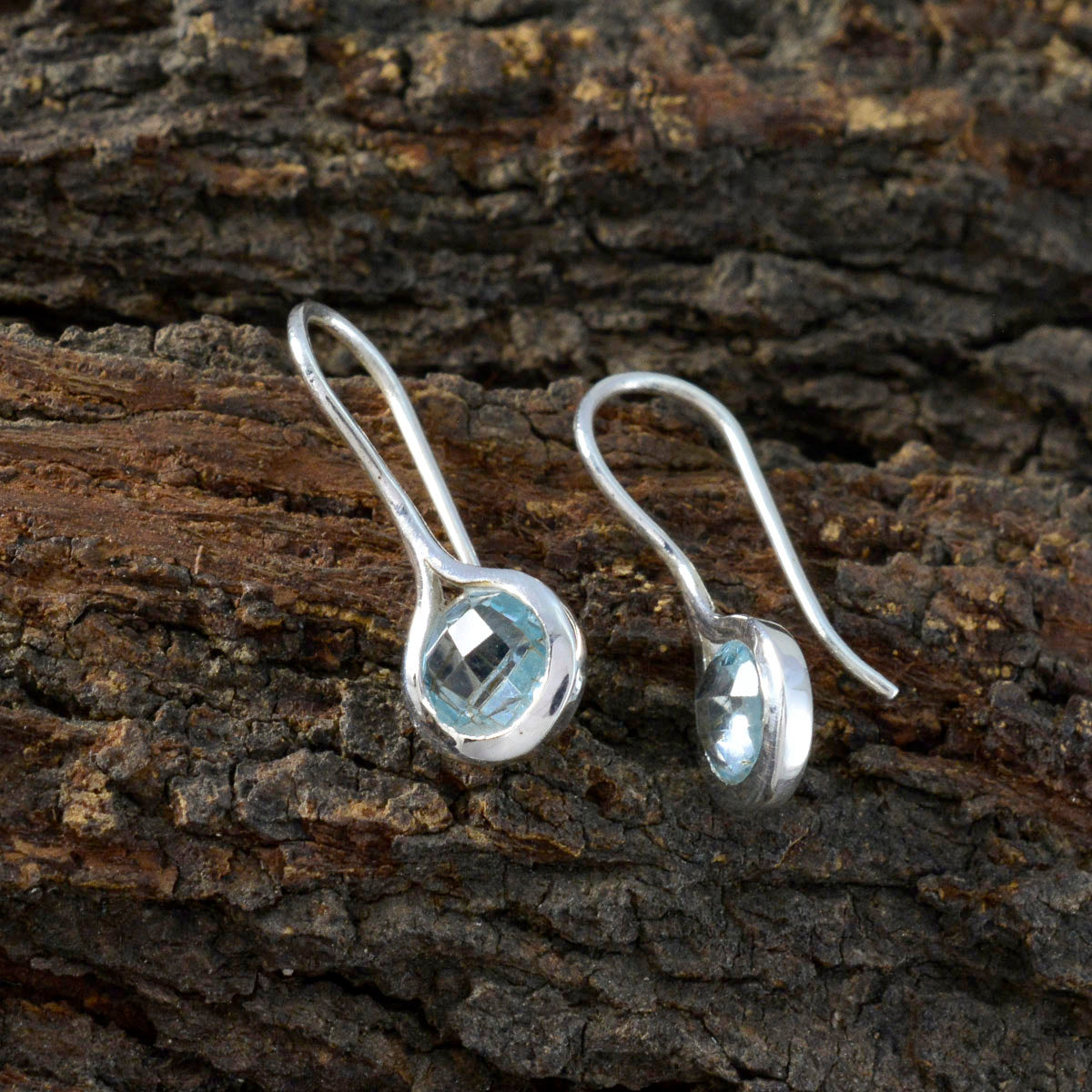 Blue-Topaz-German-Harper-Solitaire-Dangle-Blue-Sterling-Silver-Earring