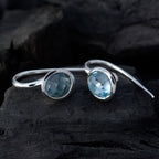 Blue-topaz-Turkish-Andrea-Solitaire-Stud-Blue-925-Silver-Earring