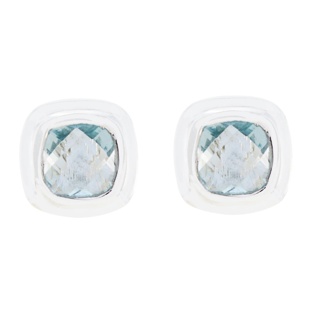 Blue-topaz-Italian-Ángeles-Solitaire-Stud-Blue-925-Sterling-Silver-Earring