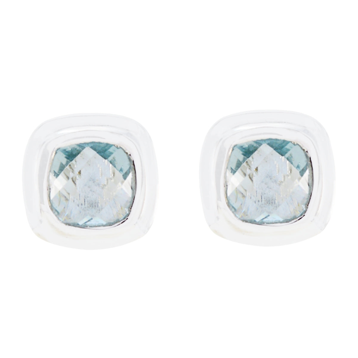 Blue-topaz-Italian-Ángeles-Solitaire-Stud-Blue-925-Sterling-Silver-Earring