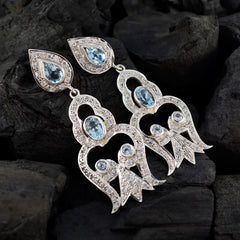 Blue-Topaz-Indian-Dewi-multiple-Stud-Blue-925-Sterling-Silver-Earring