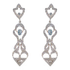 Blue-Topaz-Indian-Araya-multiple-Dangle-Blue-92.5-Silver-Earring