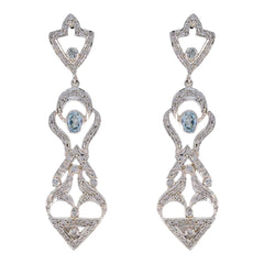 Blue-Topaz-Indian-Araya-multiple-Dangle-Blue-92.5-Silver-Earring