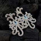 Blue-Topaz-Indian-Liyana-multiple-Stud-Blue-Sterling-Silver-Earring