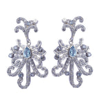 Blue-Topaz-Indian-Liyana-multiple-Stud-Blue-Sterling-Silver-Earring