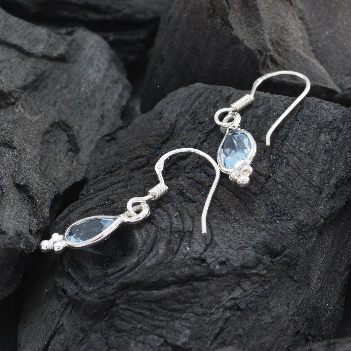 Blue-topaz-American-Isadora-multiple-Dangle-Blue-925-Sterling-Silver-Earring