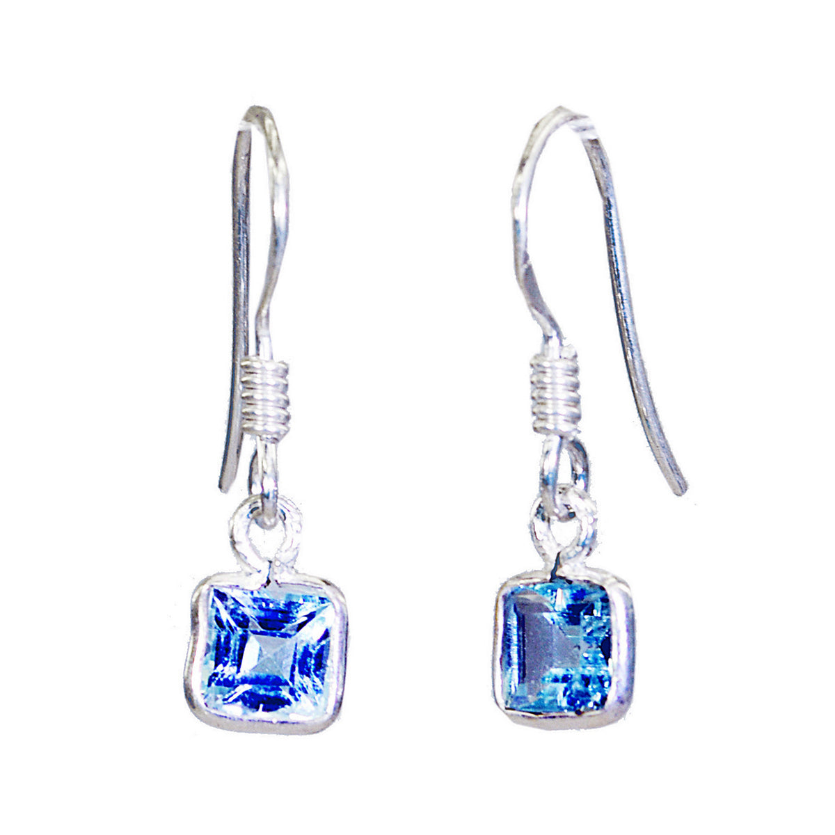 Blue-topaz-American-Nella-multiple-Dangle-Blue-92.5-Silver-Earring Image principale du produit