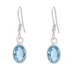 Blue-Topaz-Latin-American-Yuki-multiple-Dangle-Blue-92.5-Silver-Earring