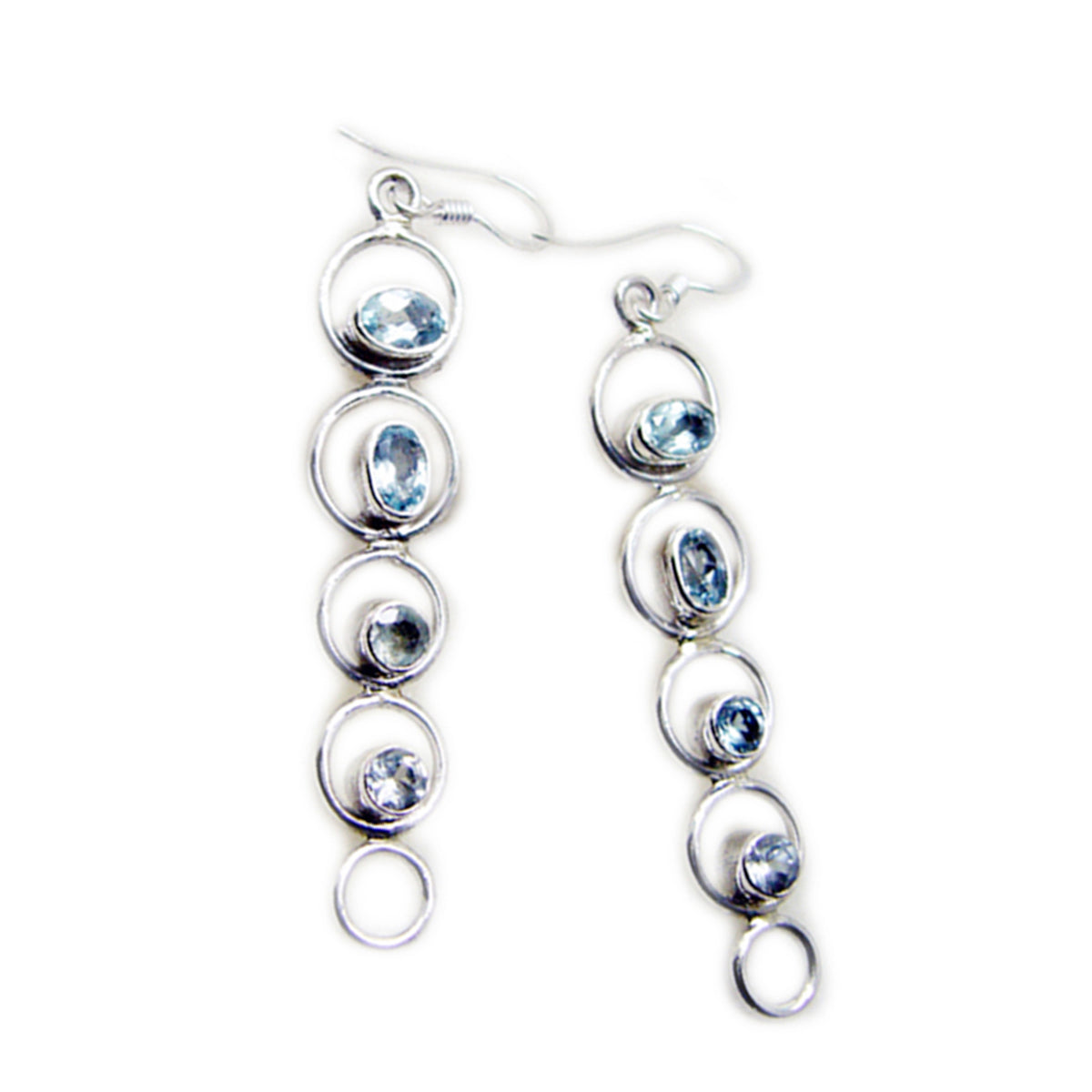 Blue-Topaz-German-Agustina-multiple-Dangle-Blue-Sterling-Silver-Earring メイン画像