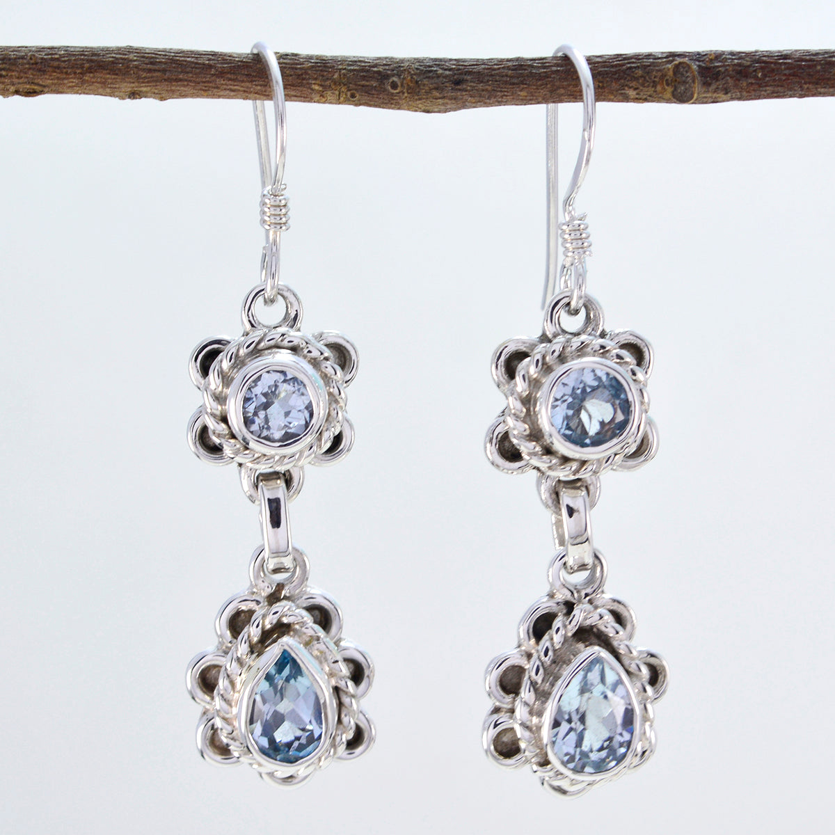 Blue-Topaz-African-Alejandra-multiple-Dangle-Blue-92.5-Silver-Earring