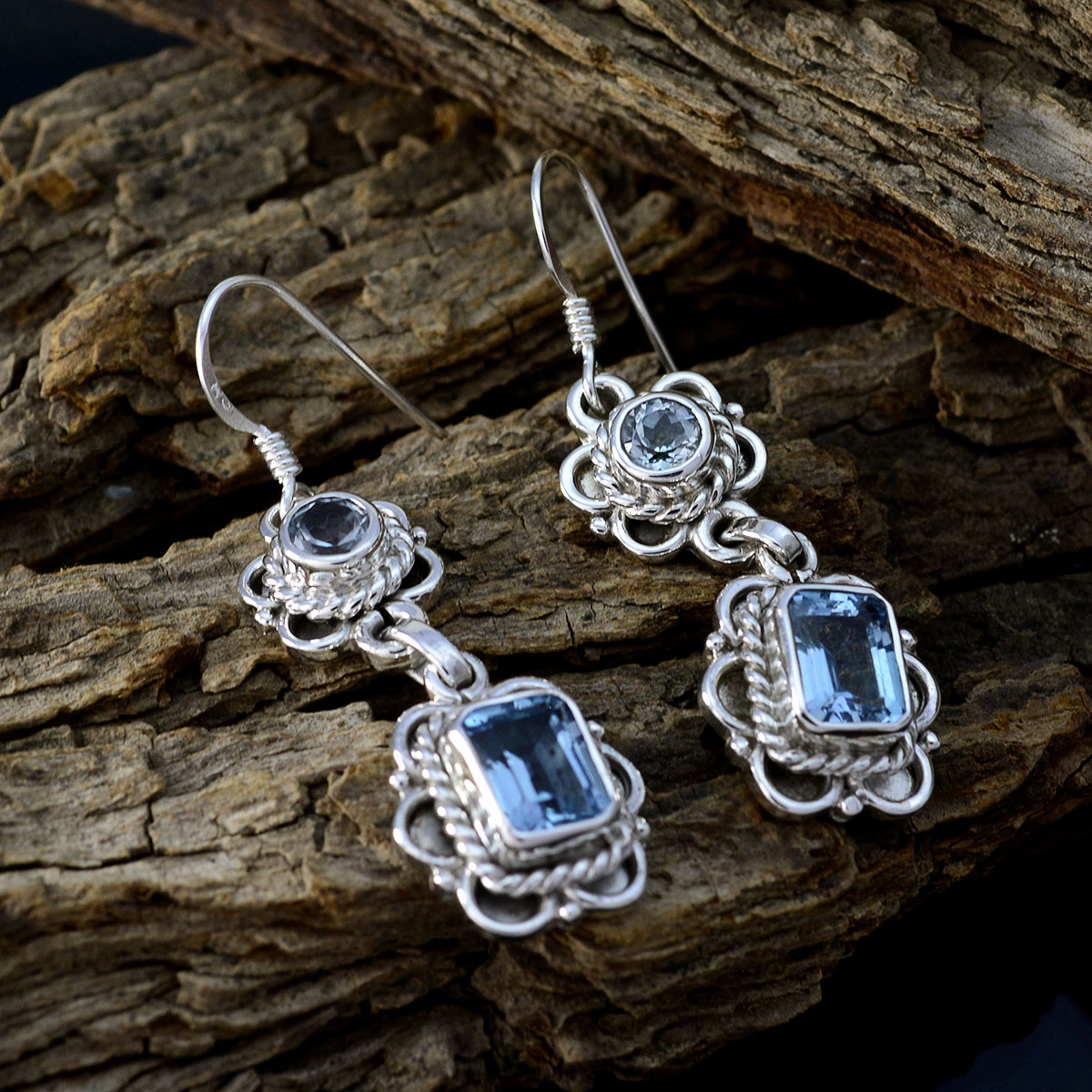 Blue-Topaz-Russian-Amanda-multiple-Dangle-Blue-925-Sterling-Silver-Earring