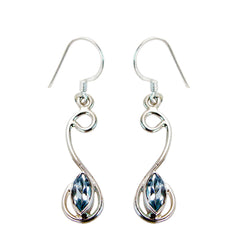 Blue-Topaz-Japanese-Bianca-multiple-Dangle-Blue-Silver-Earring