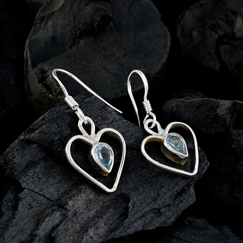 Blue-topaz-Mexican-Ines-multiple-Dangle-Blue-Silver-Earring
