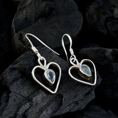 Blautopas-Mexikanische-Ines-mehrere-Ohrhänger-Blau-Silber-Ohrring