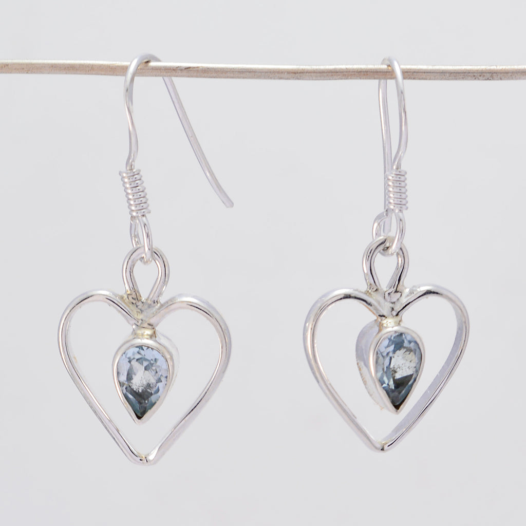 Blue-topaz-Mexican-Ines-multiple-Dangle-Blue-Silver-Earring