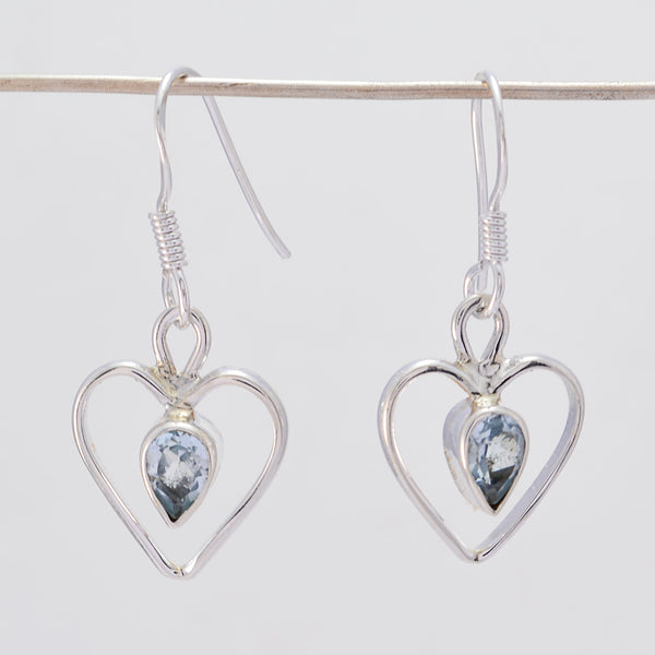 Blue-topaz-Mexican-Ines-multiple-Dangle-Blue-Silver-Earring