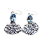 Blue-Topaz-Mexican-Carolina-multiple-Dangle-Blue-92.5-Silver-Earring