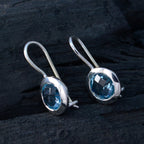 Blue-topaz-Japanese-Autumn-Solitaire-Dangle-Blue-Silver-Earring