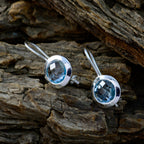 Blue-topaz-Japanese-Autumn-Solitaire-Dangle-Blue-Silver-Earring