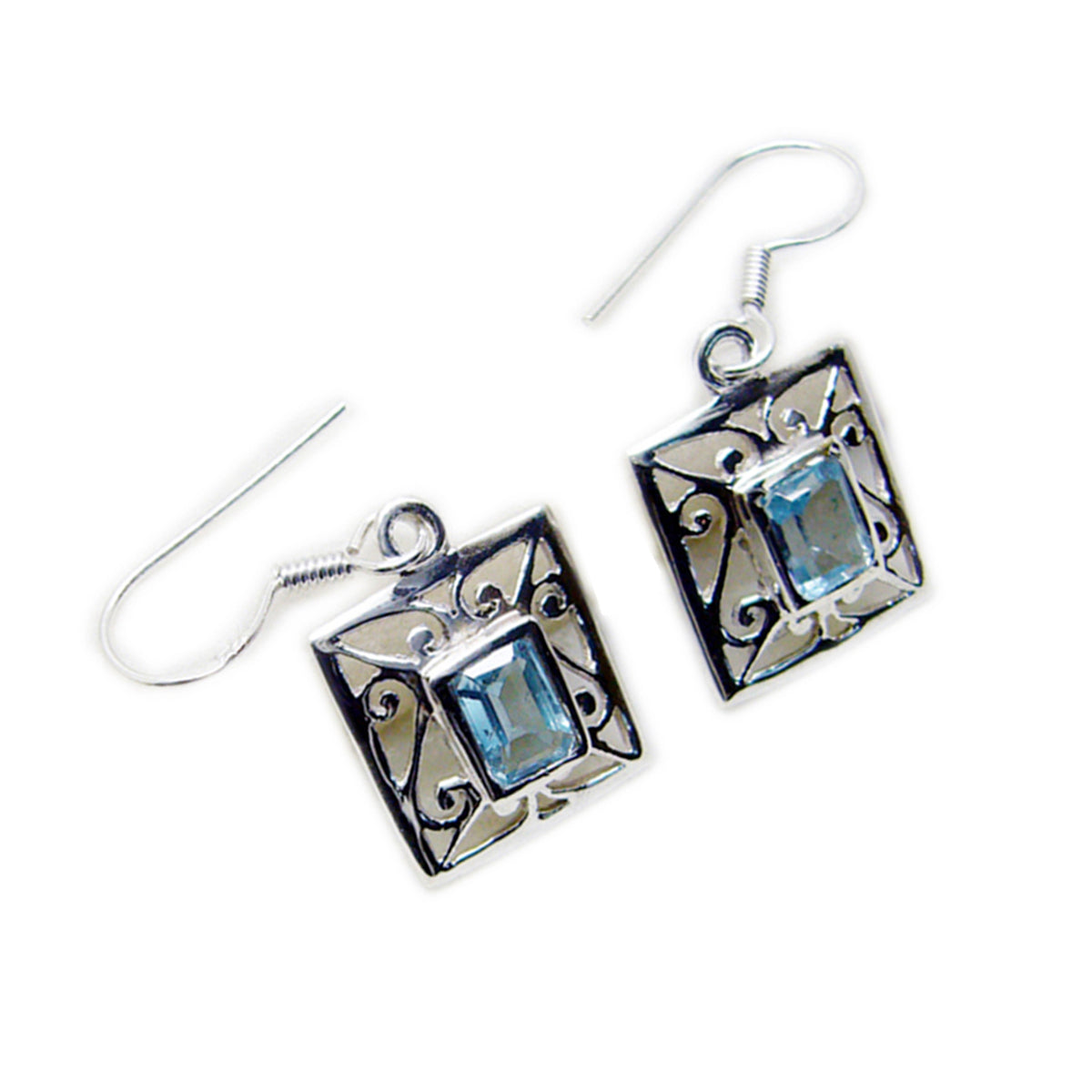 Blue-Topaz-Australian-Cecilia-Solitaire-Dangle-Blue-925-Silver-Earring