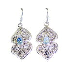 Blue-Topaz-Spanish-Clara-Solitaire-Dangle-Blue-Sterling-Silver-Earring