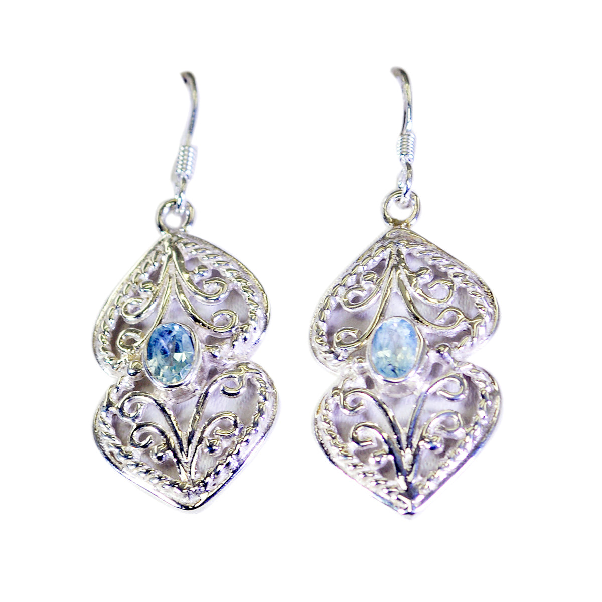 Blue-Topaz-Spanish-Clara-Solitaire-Dangle-Blue-Sterling-Silver-Earring
