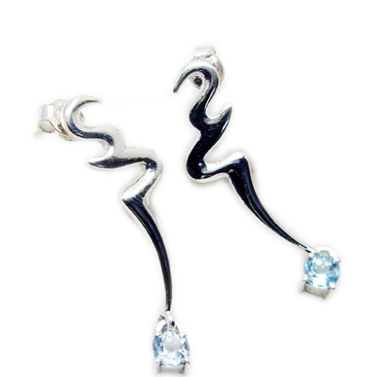 Blue-Topaz-Latin-American-Constanza-Solitaire-Dangle-Blue-92.5-Silver-Earring
