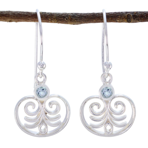 Blue-Topaz-African-Elena-Solitaire-Dangle-Blue-Silver-Earring