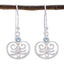Blue-Topaz-African-Elena-Solitaire-Dangle-Blue-Silver-Earring