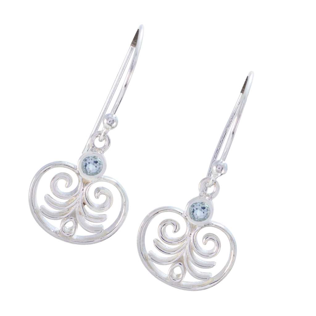 Blue-Topaz-African-Elena-Solitaire-Dangle-Blue-Silver-Earring