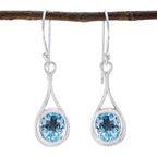 Blue-Topaz-Turkish-Bianca-Solitaire-Dangle-Blue-92.5-Silver-Earring