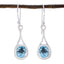 Blue-Topaz-Turkish-Bianca-Solitaire-Dangle-Blue-92.5-Silver-Earring