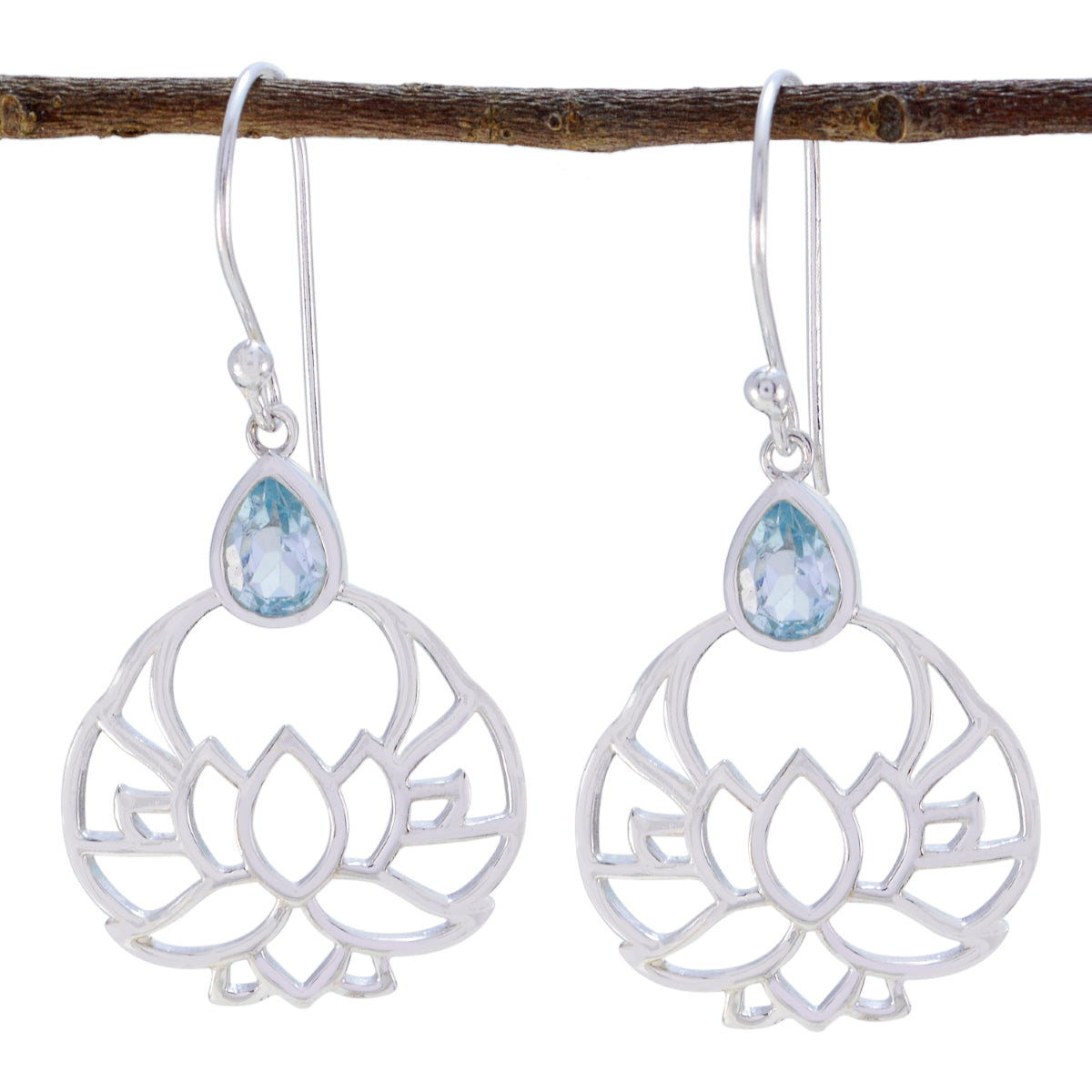 Blue-topaz-Latin-American-Li-Lee-Solitaire-Dangle-Blue-Silver-Earring