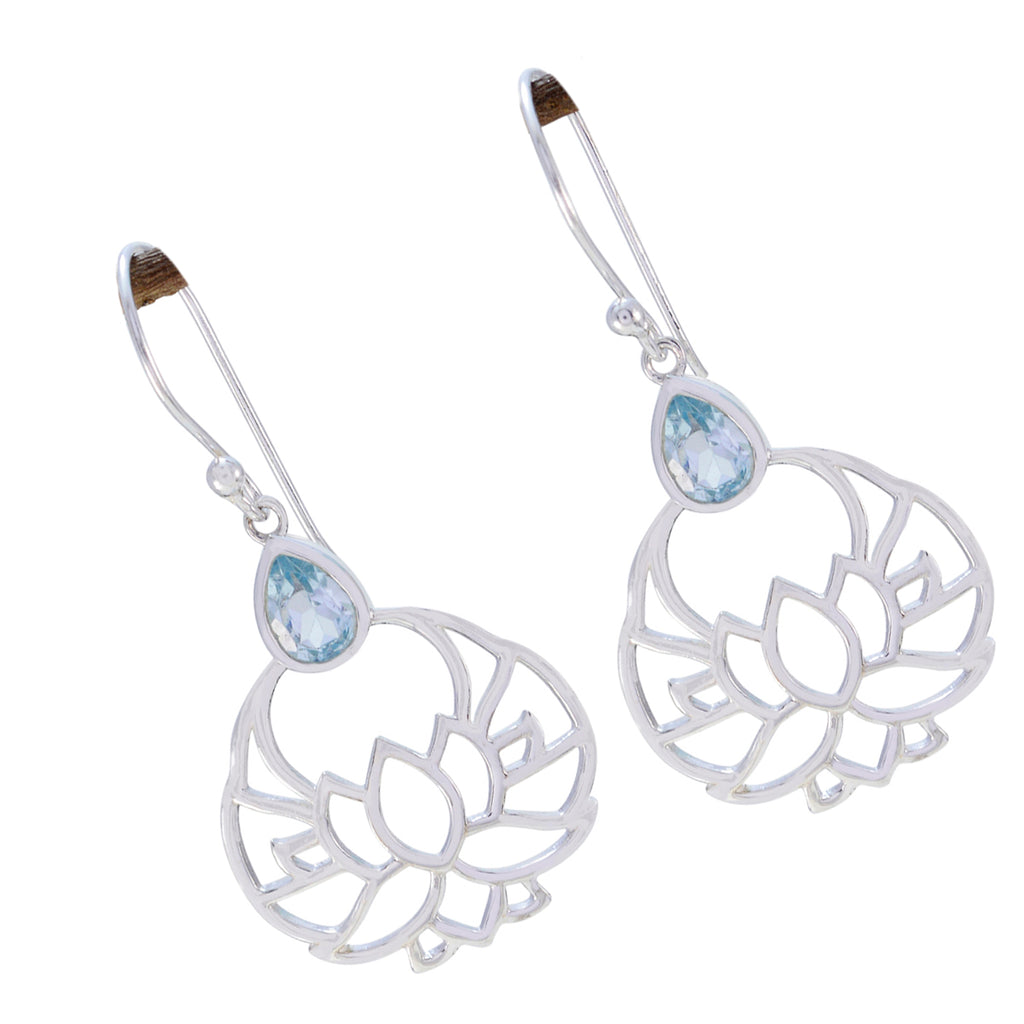 Blue-topaz-Latin-American-Li-Lee-Solitaire-Dangle-Blue-Silver-Earring