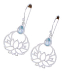 Blue-topaz-Latin-American-Li-Lee-Solitaire-Dangle-Blue-Silver-Earring