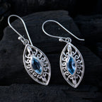 Blue-topaz-Moroccan-Hazel-Solitaire-Dangle-Blue-Sterling-Silver-Earring
