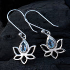 Blue-topaz-German-Mei-Solitaire-Dangle-Blue-Silver-Earring