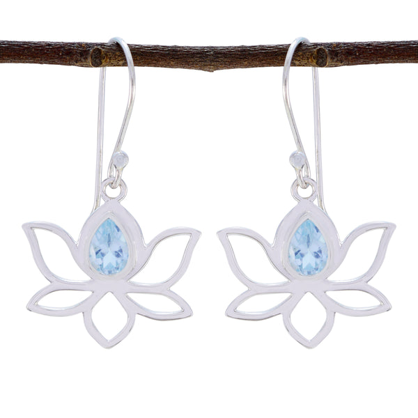 Blue-topaz-German-Mei-Solitaire-Dangle-Blue-Silver-Earring