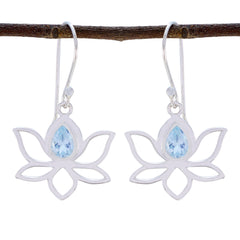 Blue-topaz-German-Mei-Solitaire-Dangle-Blue-Silver-Earring