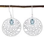 Blue-Topaz-Moroccan-Florencia-Solitaire-Dangle-Blue-92.5-Silver-Earring