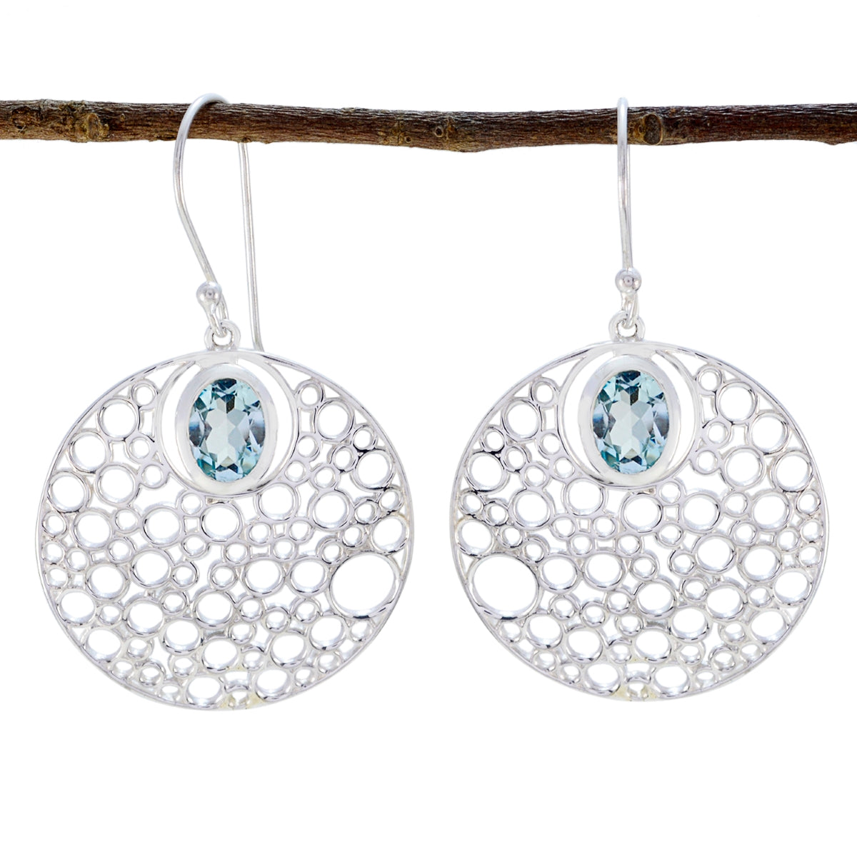 Blue-Topaz-Moroccan-Florencia-Solitaire-Dangle-Blue-92.5-Silver-Earring