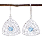 Blue-Topaz-Egyptian-Gabriela-Solitaire-Dangle-Blue-925-Silver-Earring