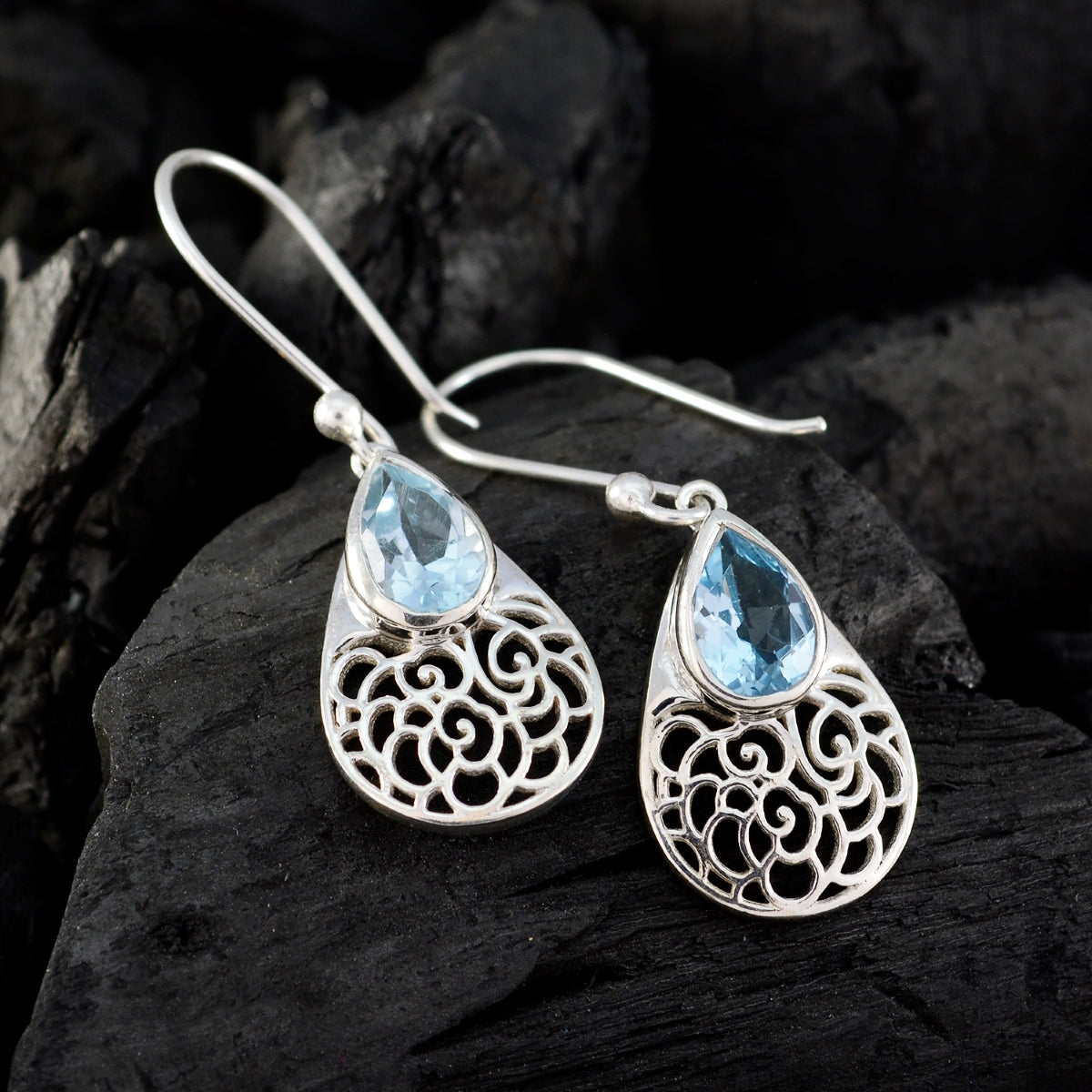 Blue-topaz-Mexican-Ivy-Solitaire-Dangle-Blue-925-Silver-Earring