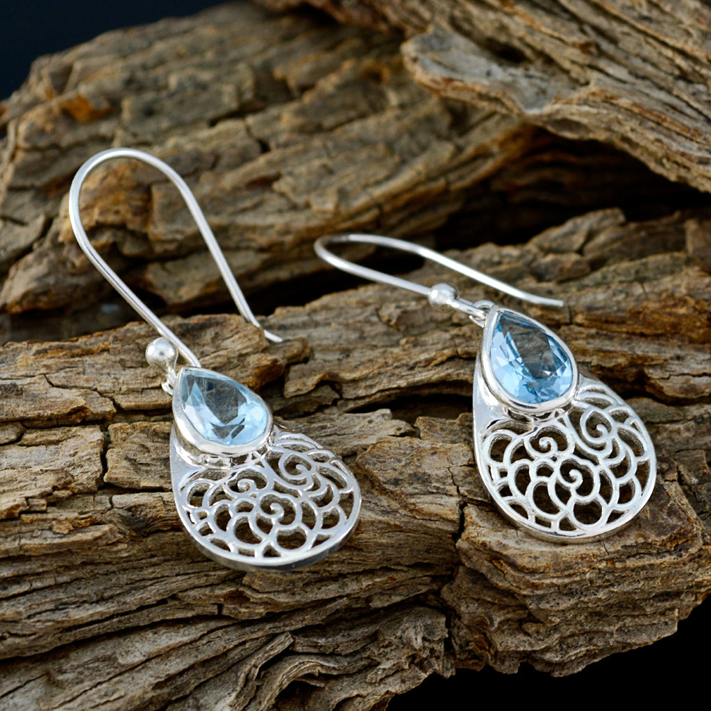 Blue-topaz-Mexican-Ivy-Solitaire-Dangle-Blue-925-Silver-Earring